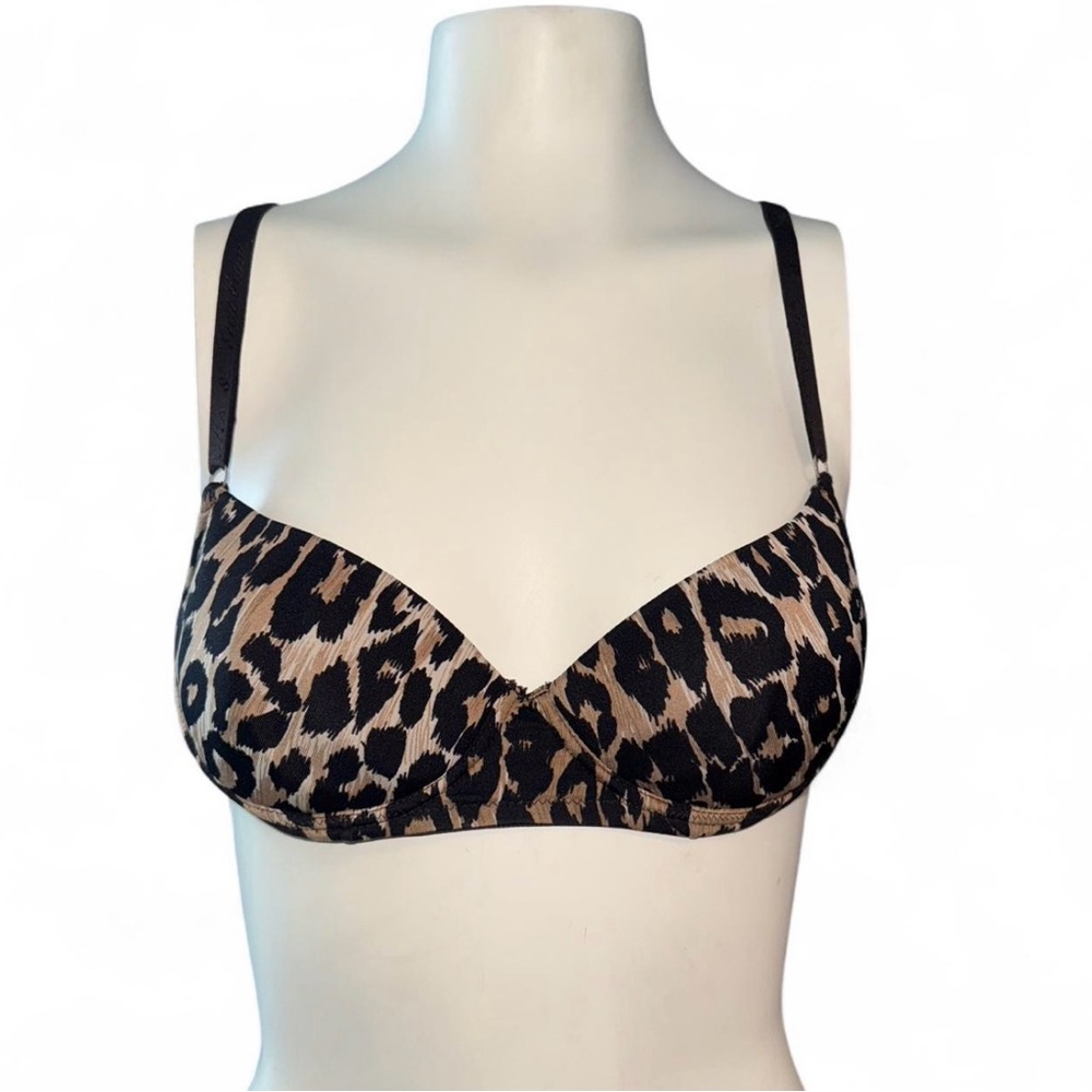 Dolce & Gabbana Leopard Print Bra 34B – Designer Padded Underwire